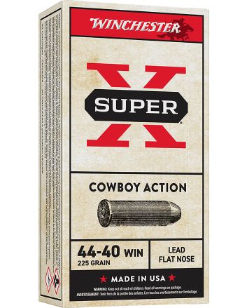 Winchester Ammo USA4440CB Super X Cowboy Action 44-40Win 225gr Lead Flat Nose 50 Per Box/10 Case