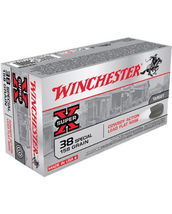 Winchester Ammo USA38CB Super X Cowboy Action 38Special 158gr Lead Flat Nose 50 Per Box/10 Case
