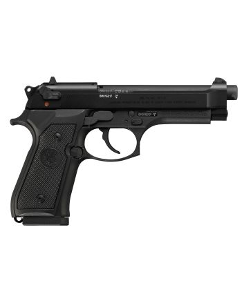 Beretta USA J90A1M9F18 M9Full Size Frame 22 LR 10+1, 5.30" Black Steel Barrel, Black Bruniton Serrated Slide, Black Aluminum Frame w/Beavertail, Ambidextrous