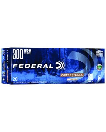 Federal 300WSMC Power-Shok300WSM 180gr Jacketed Soft Point 20 Per Box/10 Case