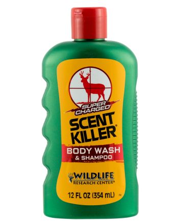 Wildlife Research 54012 Scent Killer Super Charged Body Wash/Shampoo Odor Eliminator Odorless Scent 12 oz Bottle