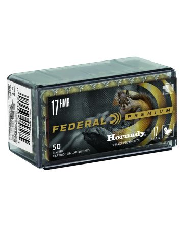 Federal P771 Premium Varmint &amp; Predator 17HMR 17gr Hornady V-Max 50 Per Box/60 Case