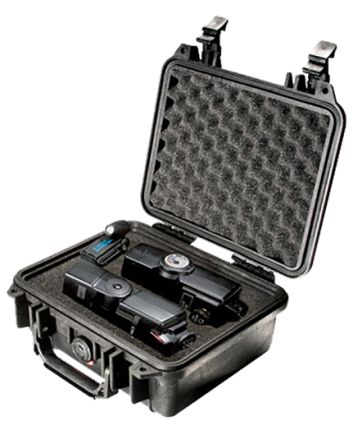 Pelican 1200000110 Protector Case Black Polypropylene Holds Handgun