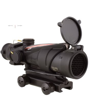Trijicon 100228 ACOGBlack Hardcoat Anodized 4x32mm Illuminated Red Chevron Reticle
