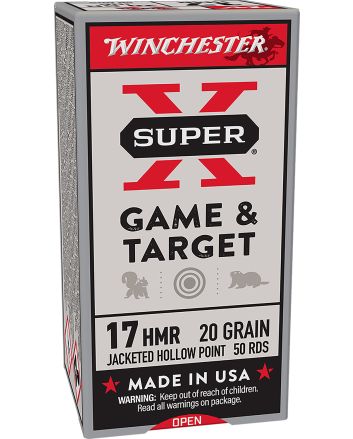Winchester Ammo X17HMR1 Super X17HMR 20gr Hornady XTP Hollow Point 50 Per Box/20 Case