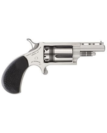 North American Arms 22MTW Wasp22 WMR 5 Shot 1.63" Vent Rib Barrel, Overall Stainless Steel Finish, Black Pebbled Texture Rubber Grip