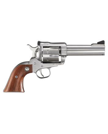 Ruger 0309 Blackhawk357 Mag 6rd 4.63" Satin Stainless Steel Barrel, Cylinder &amp; Frame, Hardwood Grip, Transfer Bar Safety, Exposed Hammer