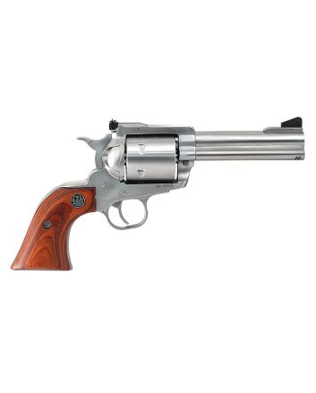 Ruger 0814 Super BlackhawkLarge Frame 44 Rem Mag/44 Special 6rd 4.63" Satin Stainless Steel Barrel, Cylinder &amp; Frame, Hardwood Grip, Transfer Bar Safety, Exposed Hammer