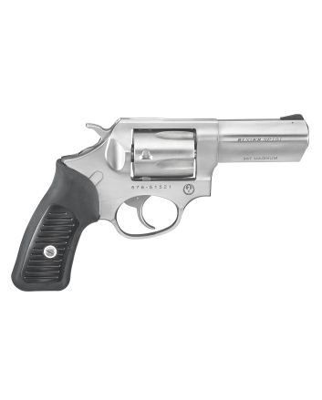 Ruger 5719 SP101357 Mag 5rd 3.10" Satin Stainless Steel Barrel, Cylinder &amp; Frame, Black Rubber Grip, Transfer Bar Safety, Exposed Hammer