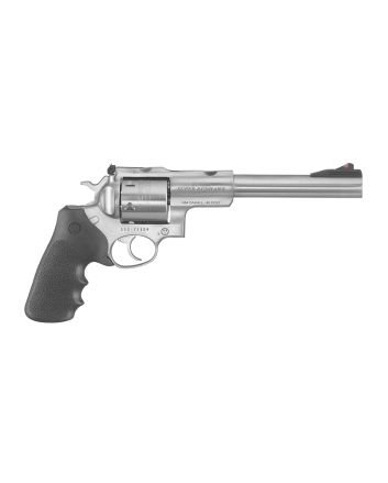 Ruger 5505 Super RedhawkLarge Frame 454 Casull 6rd 7.50" Satin Stainless w/Integral Mount Barrel, Satin Stainless Cylinder &amp; Frame, Black Hogue Finger Groove Tamer Monogrip, Transfer Bar Safety