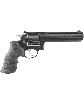 Ruger 1704 GP100Medium Frame 357 Mag 6rd 6" Blued Alloy Steel Barrel, Cylinder &amp; Frame, Hogue Monogrip, Transfer Bar Safety, Exposed Hammer