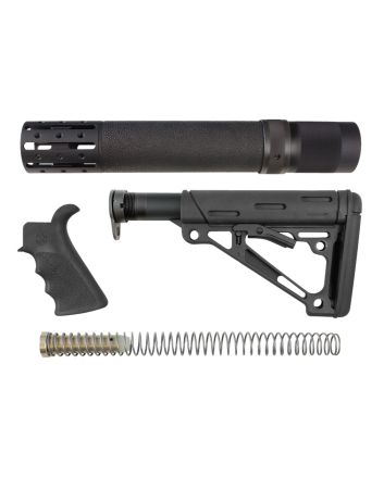 Hogue 15078 OverMolded Stock Kit Black Synthetic for AR-15, M16 Includes Rifle Length Forend &amp; Finger Groove Grip