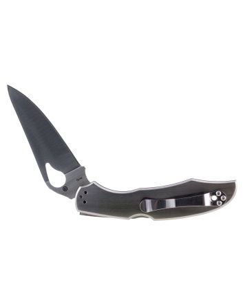Spyderco BY03P2 Byrd Cara Cara 2 3.75" Folding Spear Point Plain 8Cr13MoV SS Blade Stainless Steel Handle Includes Pocket Clip