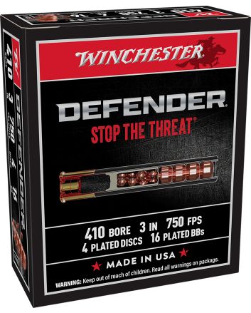 Winchester Ammo S413PDX1 PDX1 Defender Combo 410Gauge 3" 4Defense Discs/16 BBs Shot 10 Per Box/10 Case
