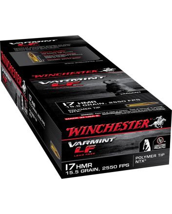 Winchester Ammo S17HMR1LF Varmint LF17HMR 15.5gr Polymer Tip NTX 50 Per Box/20 Case
