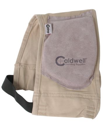 Caldwell 300010 Magnum Recoil Shield Tan Cloth w/Leather Pad