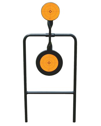 Caldwell 133565 Plink n Swing Double Spin Target Handgun Steel Black/Orange Impact Enhancement Motion 4.25"