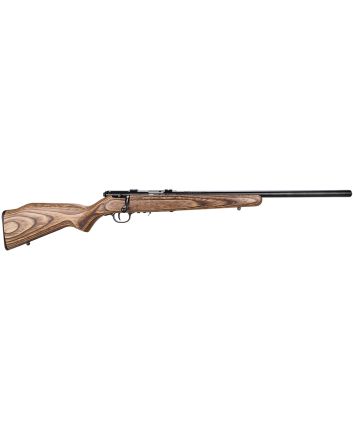Savage Arms 96734 93R17 BV Full Size 17 HMR 5+1 21" Matte Black Heavy Barrel, Matte Black Drilled &amp; Tapped Carbon Steel Receiver, Natural Brown Fixed Laminate Stock, Right Hand