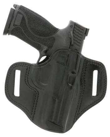 Galco CM226B Combat MasterOWB Black Leather Belt Slide Compatible w/Glock 19/32/36/45/Glock 19X Gen2-5/CZ-P10C Belt 1.75" Wide Right Hand