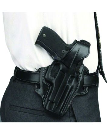Galco FL226B FletchOWB Black Leather Belt Slide Compatible w/Glock 19 Gen1-5/19X/23 Gen2-5/32/45 Belt Up to 1.75" Wide Right Hand