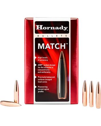 Hornady 2458 Match6mm .243 105 gr Hollow Point Boat Tail Match 100 Per Box/ 25 Case