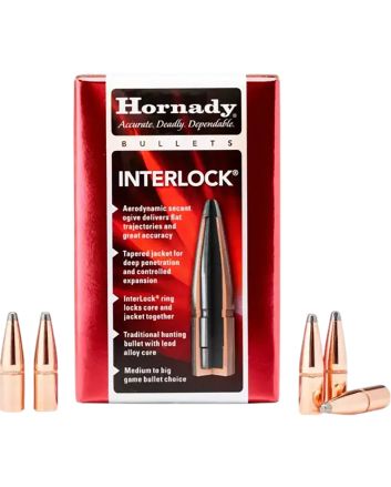 Hornady 3236 InterLock8mm .323 195 gr Spire Point 100 Per Box/ 15 Case