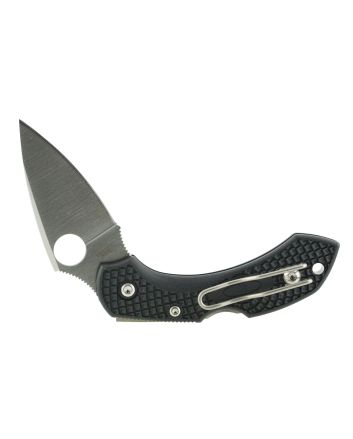 Spyderco C28PBK2 Dragonfly 22.25" Folding Clip Point Plain VG-10 SS Blade Black FRN Handle Includes Pocket Clip