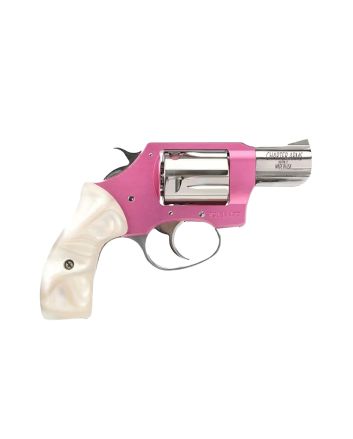 Charter Arms 53839 Undercover Lite Chic Lady Small 38 Special 5 Shot 2" High Polished Stainless Steel Barrel &amp; Cylinder, Pink Aluminum Frame, Pearl Grip, Exposed Hammer