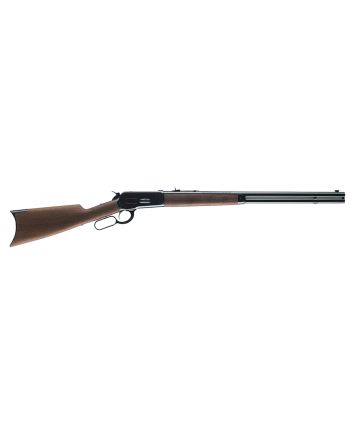 Winchester Repeating Arms 534175142 Model 1886 Short Rifle Full Size 45-70 Gov 8+1 24" Brushed Polish Blued Sporter Barrel, Drilled &amp; Tapped Steel Receiver, Grade I Satin Walnut Straight Grip Stock