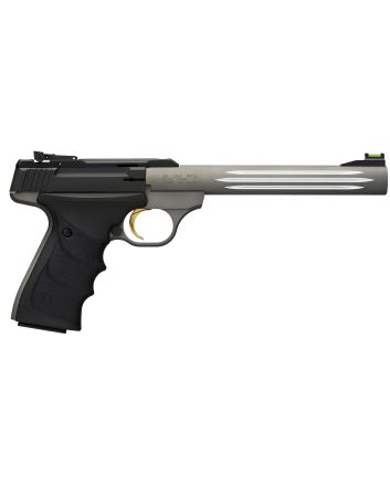 Browning 051462490 Buck Mark Lite *CA Compliant 22 LR 10+1 7.25" Matte Gray Fluted Barrel, Matte Black Serrated Steel Slide, Matte Gray Aluminum Frame, Black Ultragrip RX Grips