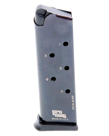 ProMag COL02 Standard7rd 45 ACP Fits 1911 Government Blued Steel