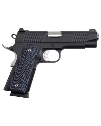 Magnum Research DE1911C 1911 C 45 ACP Caliber with 4.33" Bull Barrel, 8+1 Capacity, Overall Matte Black Finish Carbon Steel, Beavertail Frame, Serrated Slide &amp; Black/Gray G10 Grip