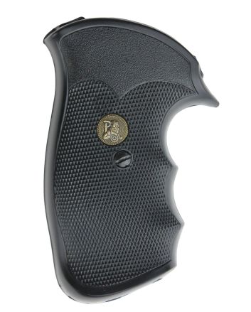 Pachmayr 03292 Gripper Grip Checkered Black Rubber with Finger Grooves for S&amp;W N Frame