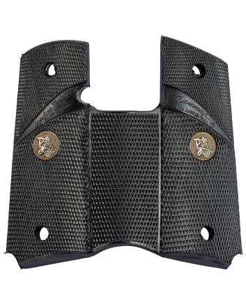 Pachmayr 02545 Signature Grip Wraparound Checkered Black Rubber for Colt Officer