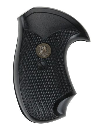 Pachmayr 02523 Compact Grip Checkered Black Rubber for Charter Arms