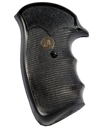 Pachmayr 03175 Gripper Grip Checkered Black Rubber with Finger Grooves for Ruger Security-Six