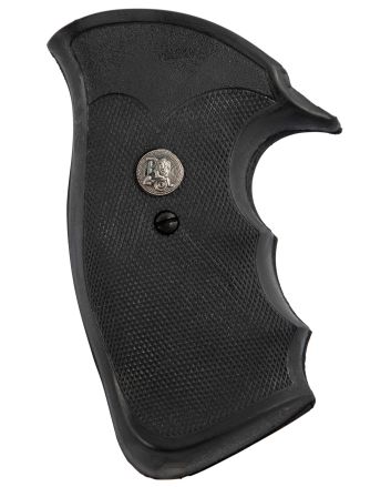 Pachmayr 05058 Decelerator Grip Checkered Black Rubber with Finger Grooves for Ruger RedHawk