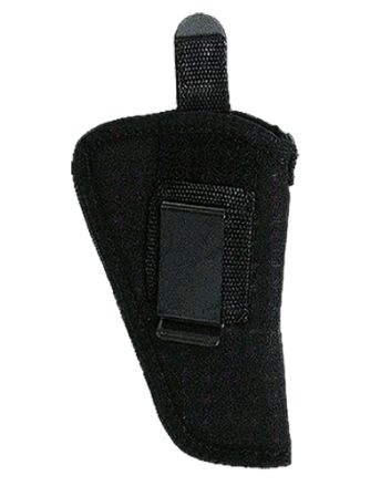 Uncle Mike's 21106 GunMate Hip Holster Size 06 Black Tri-Laminate Belt Clip/Belt Loop Fits Med Frame Pistol Fits 4" Barrel Belt 2" Wide Ambidextrous