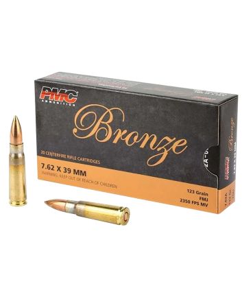 PMC 762A Bronze7.62x39mm 123gr Full Metal Jacket 20 Per Box/25 Case