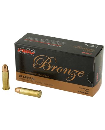 PMC 38G Bronze38Special 132gr Full Metal Jacket 50 Per Box/20 Case
