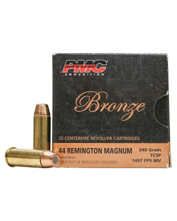 PMC 44D Bronze44RemMag 240gr Truncated Cone Soft Point 25 Per Box/20 Case