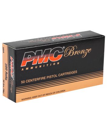 PMC 380A Bronze380ACP 90gr Full Metal Jacket 50 Per Box/20 Case