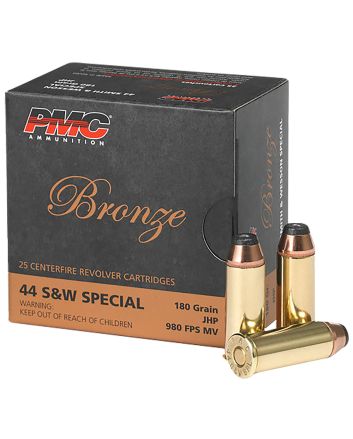 PMC 44SB Bronze44S&amp;WSpl 180gr Jacketed Hollow Point 25 Per Box/20 Case