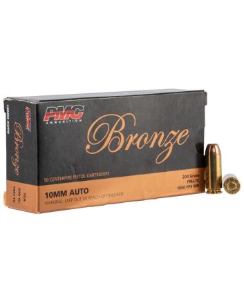 PMC 10A Bronze10mmAuto 200gr Full Metal Jacket Truncated Cone 50 Per Box/20 Case