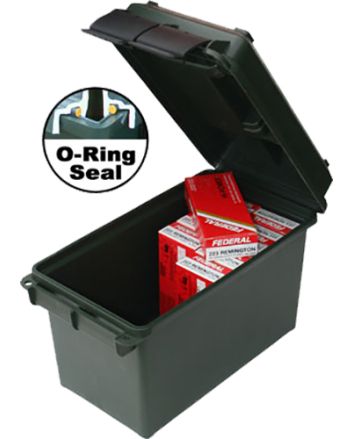 MTM Case-Gard AC50C11 Ammo Can50Cal Rifle Forest Green Polypropylene