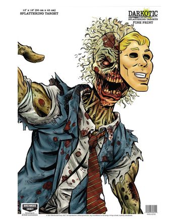 Birchwood Casey 35645 Darkotic Fine Print Zombie Lawyer Paper Hanging Universal 12" x 18" Multi-Color Impact Enhancement Splatter 8 Per Pkg