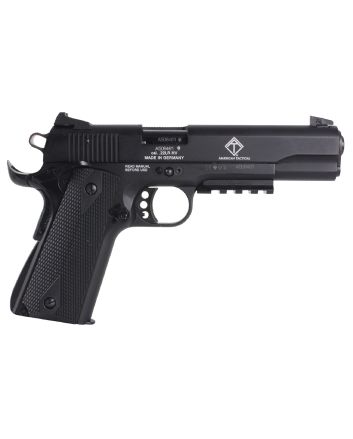 GSG GSG1911ADOP M1911 ADOP 22 LR 10+1 5" Black Steel/Threaded Barrel &amp; Serrated Slide, Zinc Alloy w/Accessory Rail &amp; Beavertail Frame Black Double Diamond Polymer Grip
