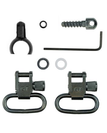 GrovTec US Inc GTSW43 Swivel Set Tube .630"-.675" 1" Black Steel Rifle