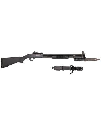 Mossberg 50771 590A1 Tactical SPX 12 Gauge 3" 8+1 20" Parkerized Heavy-Walled Barrel Black Rec with Ghost Ring Rear Sight Black Synthetic Stock Right Hand Includes Bayonet Lug
