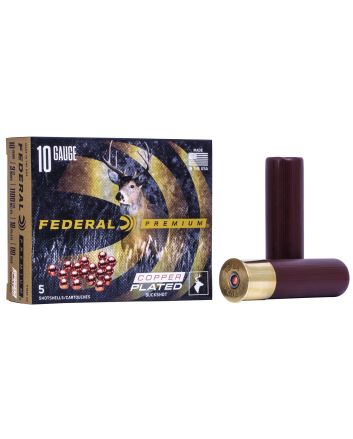 Federal P108F00 Premium Buckshot 10Gauge 3.50" 18Pellets 2 1/4oz 00BuckShot 5 Per Box/50 Case